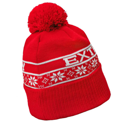 Extreme Hobby &quot;EH LOGO&quot; Winter Hat with Pompom - Red