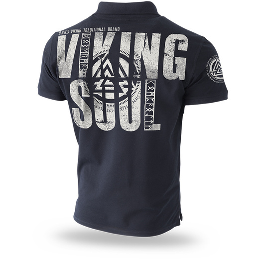 Dobermans Aggressive Polo T-shirt &quot;VIKING SOUL TSP211&quot; - black