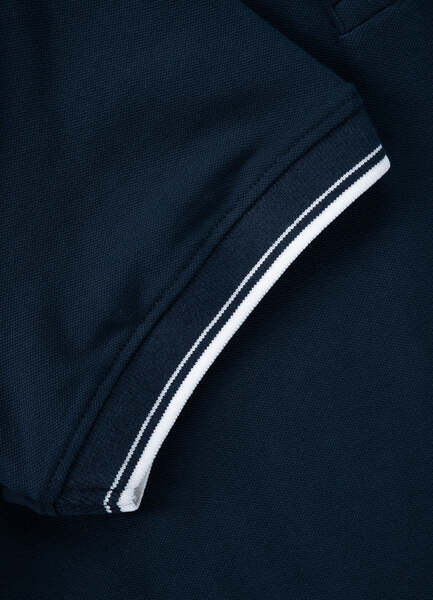 Polo Shirt PIT BULL &quot;Pique&quot; Stripes Regular - navy blue