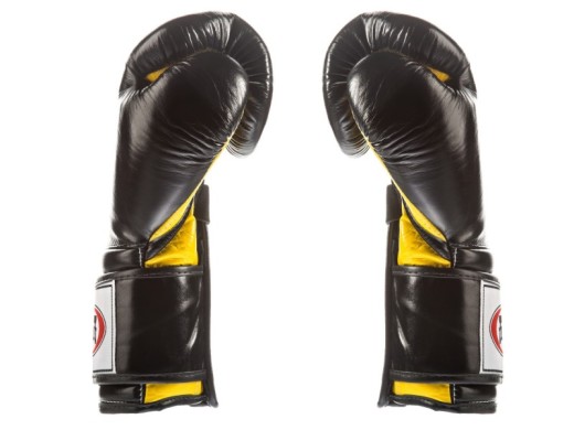 Boxing gloves FAIRTEX BGV9 (black / yellow palm) &quot;Mexican Style&quot; &quot;K&quot;