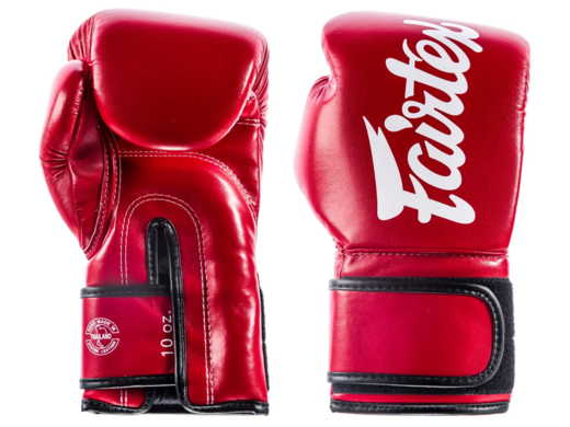 Rękawice bokserskie FAIRTEX BGV14 (red/black piping)"Microfiber"