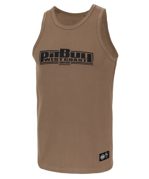 Tank Top męski Pit Bull Rib Classic Boxing - brązowy