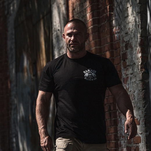 Koszulka T-shirt Dobermans Aggressive "THOR HAMMER" TS298H - beżowa