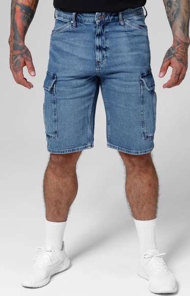 Pit Bull Classic Wash Deerhorn denim cargo shorts 