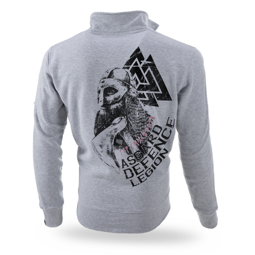 Dobermans Aggressive &quot;ASGARD DEFENCE LEGION BCZ288&quot; zip-up sweatshirt - gray