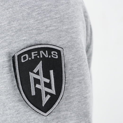 Dobermans Aggressive zipped sweatshirt &quot;OFNS SHIELD BCZ259&quot; - gray