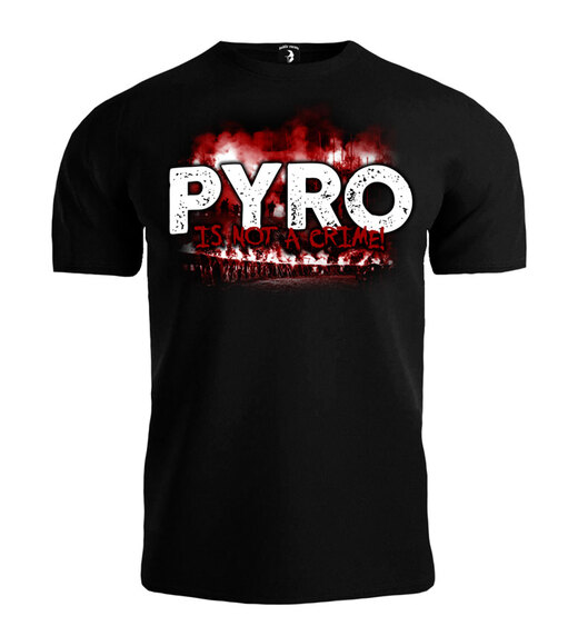 T-shirt &quot;No Pyro? No Party!&quot; streetwear - black