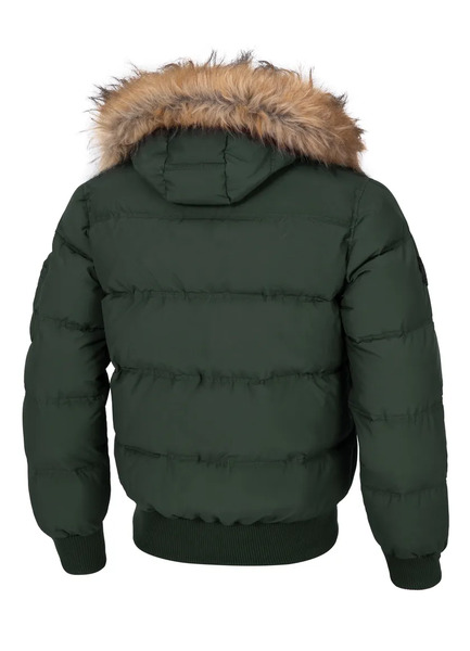 PIT BULL &quot;BURNT&quot; quilted winter jacket with hood - olive