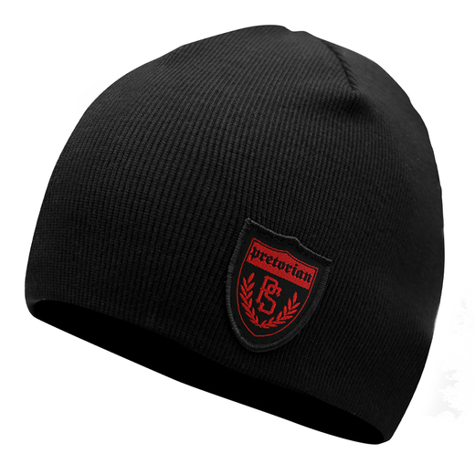 Beanie Pretorian "Shield - Red PS" - black