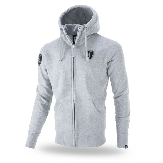 Dobermans Aggressive Zip Hoodie &quot;OFNS SHIELD BZ259&quot; - gray