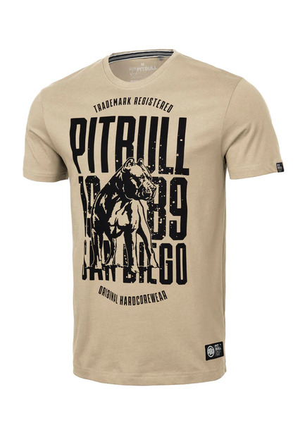 Men&#39;s Pit Bull San Diego Dog T-shirt - sand