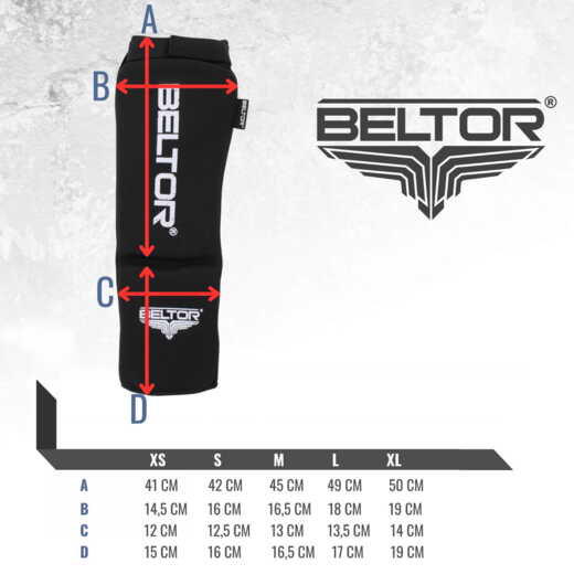 Beltor Defender elastic shin guards - black