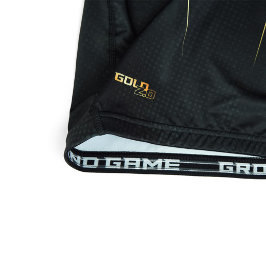 Ground Game &quot;GOLD 2.0&quot; Men&#39;s Short Sleeve Rashguard - Black