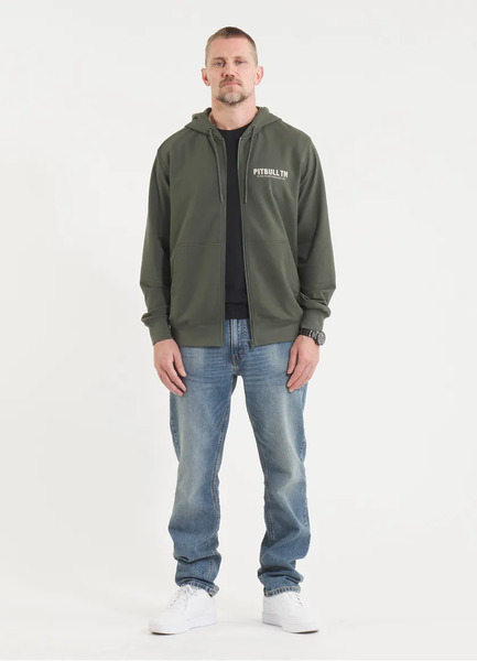 Men&#39;s zip-up hoodie PIT BULL PARA BELLUM - olive