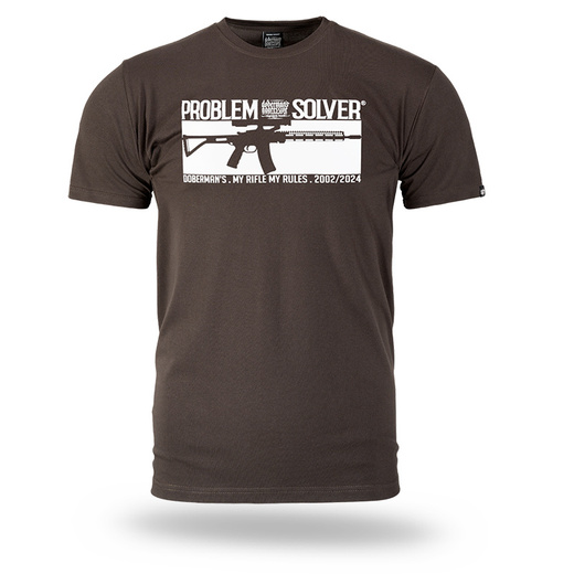 T-shirt Dobermans Aggressive &quot;PROBLEM SOLVER&quot; TS331 - brown