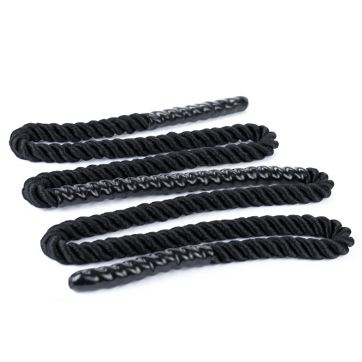 heavy training skipping rope made of 25 mm rope, length 270 cm - black