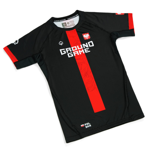 Rashguard Shortsleeve Ground Game POLSKA 2.0 - black