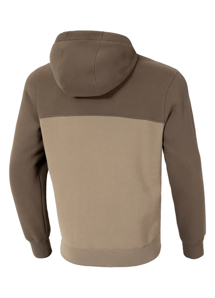 PIT BULL Two-Color Hilltop Men&#39;s Hoodie - Brown/Sand