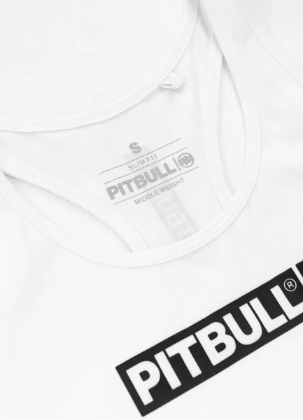 Tank Top Koszulka damska slim fit PIT BULL HILLTOP - biała