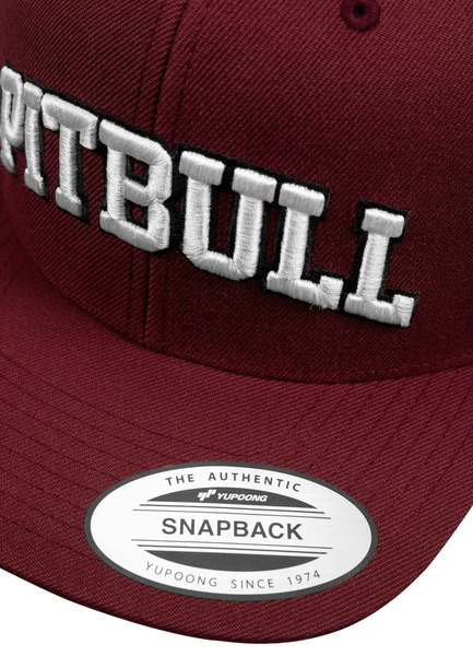 PITBULL snapback cap - burgundy