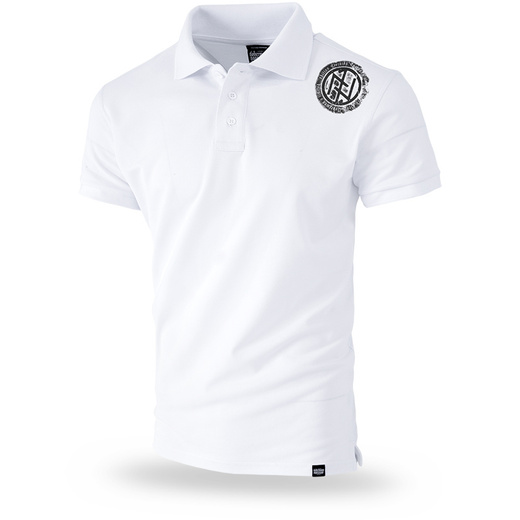 Polo Shirt Dobermans Aggressive &quot;BLACK DEVILE TSP154&quot; - white