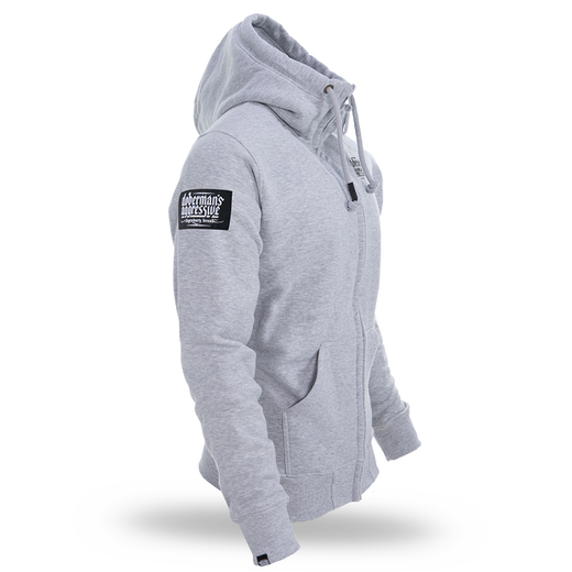 Dobermans Aggressive Zip Hoodie &quot;Legendary BZ239&quot; - gray