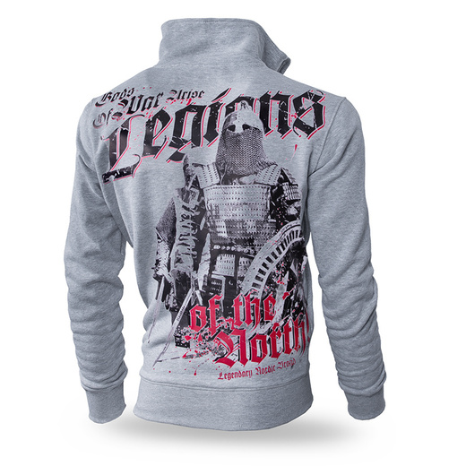 Bluza rozpinana Dobermans Aggressive "LEGIONS OF THE NORTH BCZ222" - szara