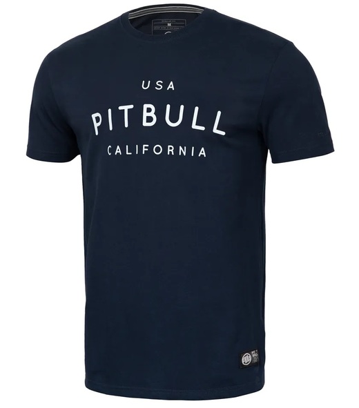 Pit Bull Garment Washed USA California men&#39;s T-shirt - navy blue 