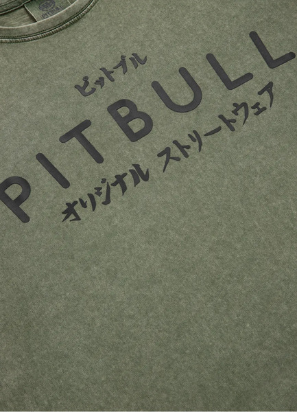 Pit Bull Denim Washed Bravery men&#39;s T-shirt - olive