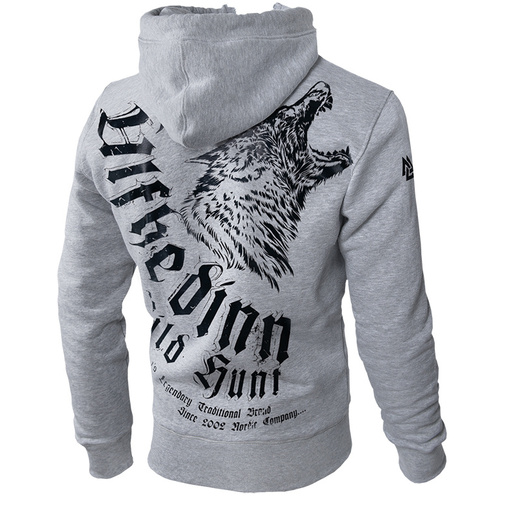 Dobermans Aggressive zip-up sweatshirt &quot;Ulfhedinn BZ227&quot; - gray