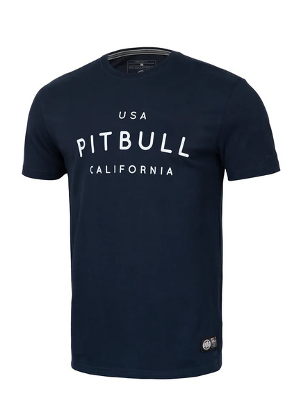 Pit Bull Garment Washed USA California men&#39;s T-shirt - navy blue 