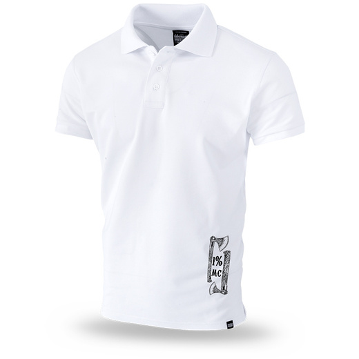 Dobermans Aggressive Polo T-shirt &quot;VIKING HORDE II TSP213&quot; - white