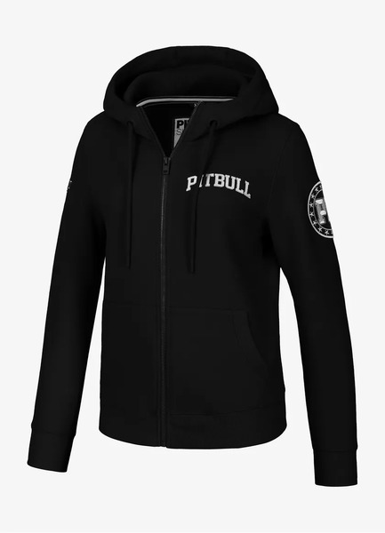 Women&#39;s Hooded Zip-Up Sweatshirt Pit Bull TYRIAN - Black