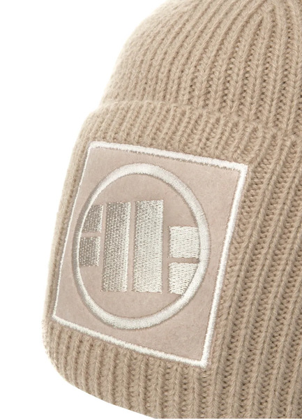 PIT BULL winter hat &quot;Logo SINGLE LAYER&quot; - sand