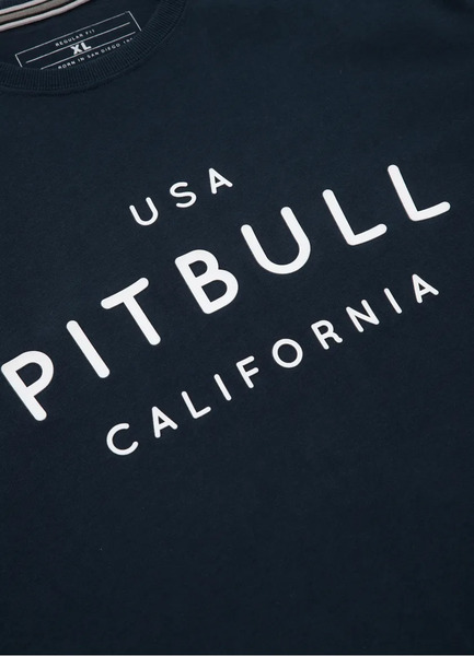 Pit Bull Garment Washed USA California men&#39;s T-shirt - navy blue 