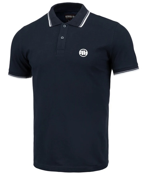 Polo Shirt PIT BULL &quot;Pique&quot; Stripes Regular - navy blue