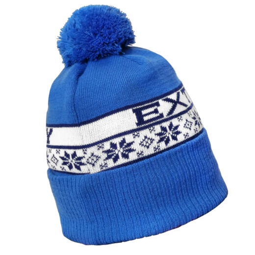 Extreme Hobby &quot;EH LOGO&quot; Winter Hat with Pompom - Blue