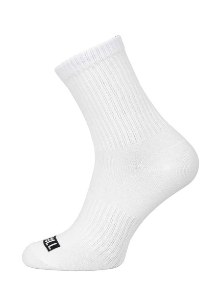 High Ankle Pitbull Thin Socks 3-pack - white