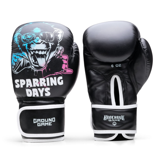 Ground Game &quot;CHEEKY MONKEY&quot; Kids Boxing Gloves - Black 