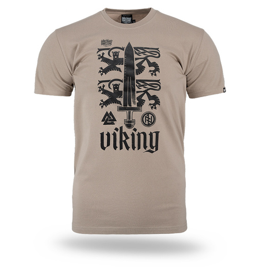 T-shirt Dobermans Aggressive &quot;VIKING LION&quot; TS371H - beige