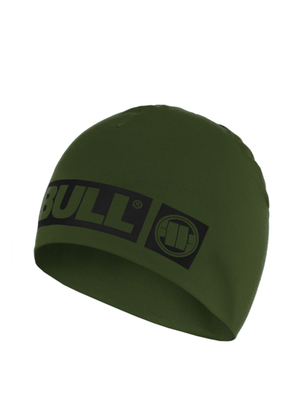 Winter cotton hat PIT BULL &quot;Hilltop &#39;22&quot; - olive