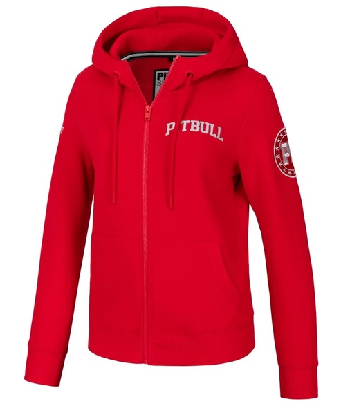 Women&#39;s Zip Hooded Sweatshirt Pit Bull TYRIAN - Red