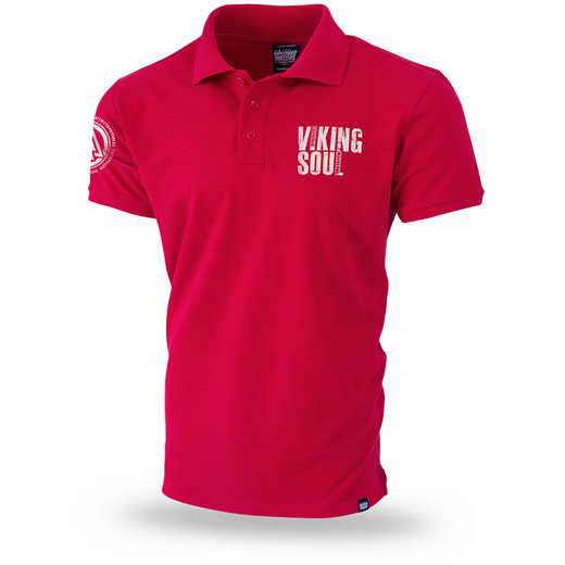 Polo T-shirt Dobermans Aggressive &quot;VIKING SOUL TSP211&quot; - red