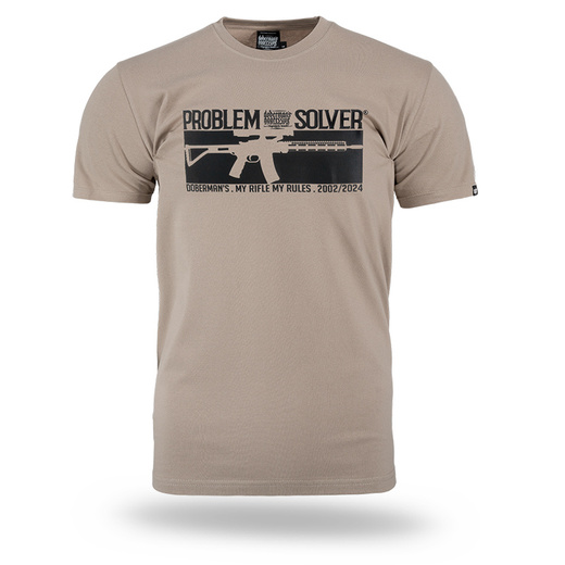 T-shirt Dobermans Aggressive &quot;PROBLEM SOLVER&quot; TS331 - beige