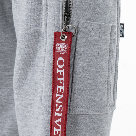 Dobermans Aggressive Zip Hoodie &quot;Effort Performance BZK261&quot; - gray