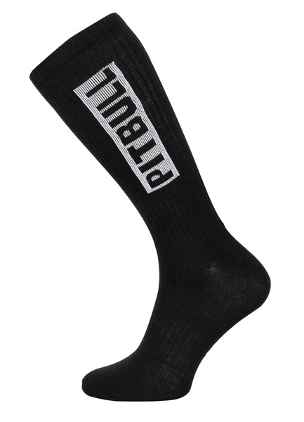 Long High Crew Pitbull Socks thin 3-pack - black