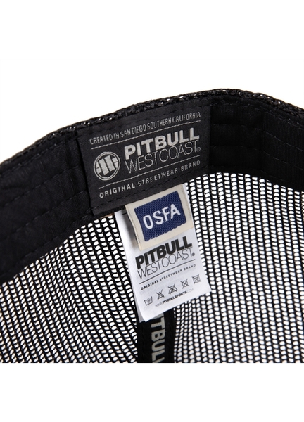 PIT BULL &quot;DOGS&quot; Snapback Flat Mesh Cap - Black