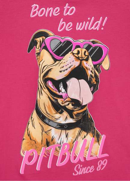 PIT BULL &quot;SUNGLASSES DOG&quot; women&#39;s t-shirt - pink