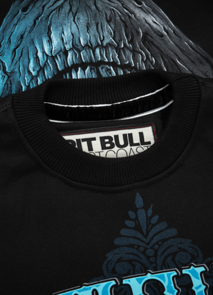 Bluza klasyczna PIT BULL BLUE SKULL - czarna