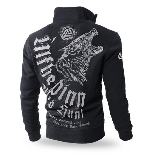 Bluza rozpinana Dobermans Aggressive "Ulfhedinn BZ227" - czarna